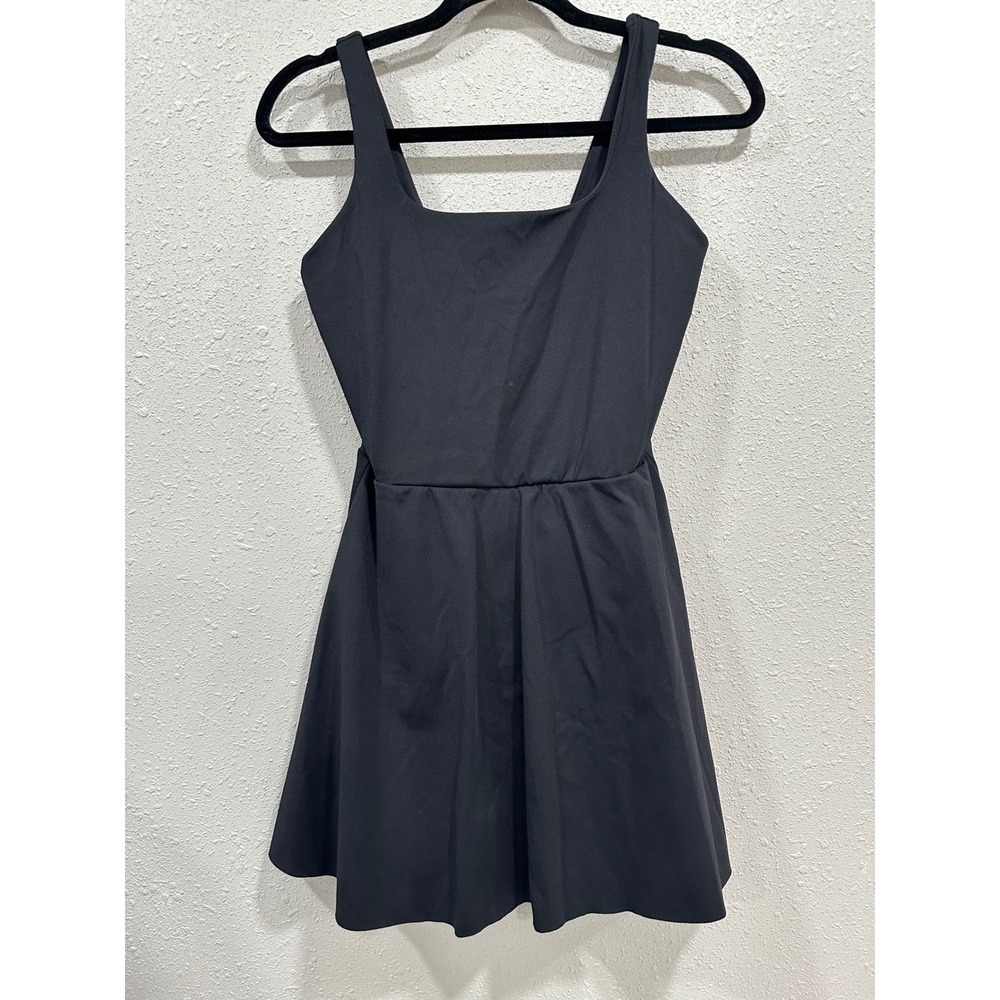 SPANX Black Mini Dress with Scoop Neck